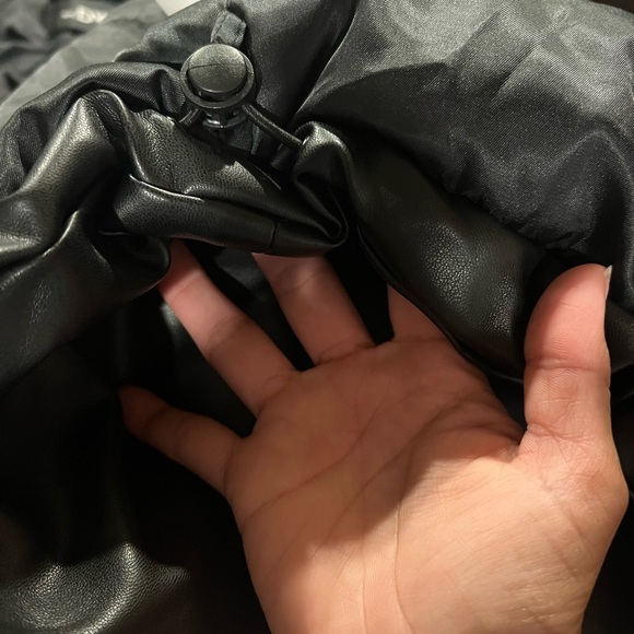 BY.DYLN. Atticus Faux Leather Bomber Jacket Black Size M Trendy Fall - Picture 8 of 8